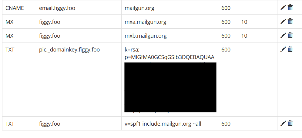 A picture showing how porkbun records should look porkbun-email-dns-records